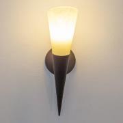 Lindby væglampe Alva, rustfarvet, glas, 34 cm høj, E14