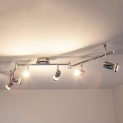 LED krom loftlampe med 6 lyskilder, Arminius