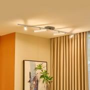 Lindby LED-loftlampe Pilou, 4 lyskilder, dæmpbar, krom