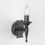 SAXON middelalderlig væglampe m. 1 pære, sort