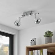 Lucande Kilio LED-loftspot, 2 lyskilder, krom