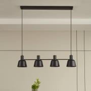 Lucande Servan-hængelampe, sort, 4 lyskilder