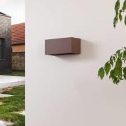 Lucande Bente udendørs væglampe, rustfarvet, aluminium, 11 cm
