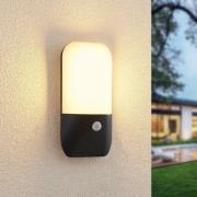 Lucande Bazilea udendørs LED-væglampe med sensor