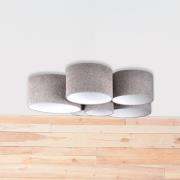 Loftlampe Boucle med seks skærme, grå