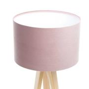 Rosabelle bordlampe med tre ben, lyserød/natur