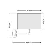 Væglampe Susan, hvid/beige/guld