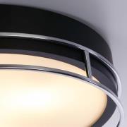 Phoenix loftslampe, Ø 40 cm, sort/krom, IP44