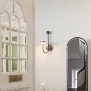 AYTM Grasil LED-væglampe, sort, marmor, stik, 54 cm