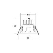 BRUMBERG Apollo Micro facetteret, rund, DALI, 3500 K sort