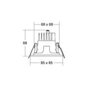 BRUMBERG Apollo Micro, glat, kantet, DALI, 3.000 K, hvid