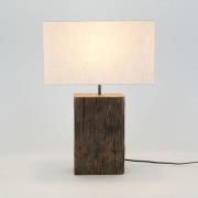 Montecristo bordlampe, træfarvet/beige, højde 59 cm, træ