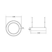 BRUMBERG Biro Circle Ring direkte tænd/sluk 100 cm sort 4000 K