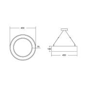 BRUMBERG Biro Circle Ring10 direkte DALI Ø 45cm sort 4000K