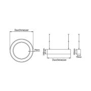 BRUMBERG Biro Circle Ring10 op/ned Ø 45 cm tænd/sluk hvid 840