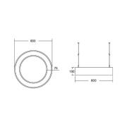 BRUMBERG Biro Circle Ring10 direkte Ø 60 cm DALI CCT, hvid