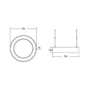 BRUMBERG Biro Circle Ring10 direkte Ø 75 cm DALI hvid 840