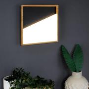 Vista LED-væglampe, sort/lyst træ, 30 x 30 cm
