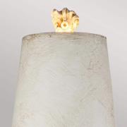 Swirl-bordlampe i antikhvid