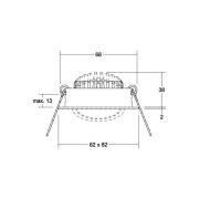 BRUMBERG BB05 LED-indbygningsspot on/off-tilslutningsdåse krom