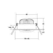 BRUMBERG LED-spot BB38 on/off-tilslutningsdåse struktureret sort