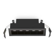 Sound 5 LED-indbygningslampe 1 30° med stel, sort