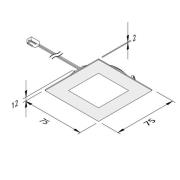 FAQ 68 integreret LED-møbellys, stål, 4 W, 3.000 K