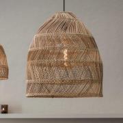 PR Home Udendørs hængelampe Maja, rattan, Ø 45 cm, stik, IP44