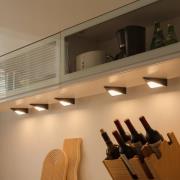 Prios Odia LED-underskabsbelysning, sort, sæt med 5 stk