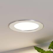 Prios LED-indbygningslampe Cadance, sølv, 17 cm, CCT, IP44