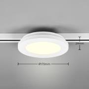 LED-loftslampe Camillus DUOline, Ø 17 cm, hvid
