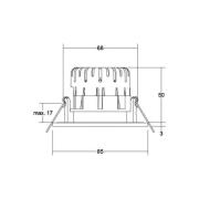 BRUMBERG BB20 IP65 indbyg RC driver kantet sort