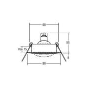 BRUMBERG Breena-R indbygget GX5.3 rund mat nikkel