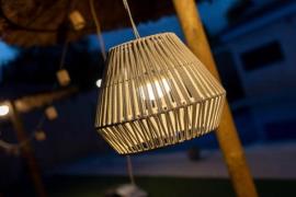 Newgarden Conta LED-hængelampe, batteri, gråbrun