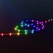 Twinkly Dots LED-lyskæde RGB, gennemsigtig, IP44, 10 m
