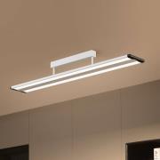 Prios Yuela LED-loftlampe, DALI, 120 cm, sølv