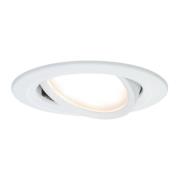 Paulmann spot Nova Coin rund, vippelig, hvid