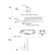 Paulmann Wire Sheela wiresystem, 5 lk., 5 m, krom