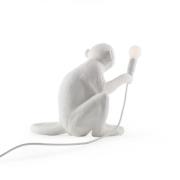 Monkey Lamp deko LED-terrasselampe, hvid, siddende