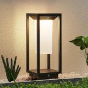 Lucande LED-sokkellampe Eliel, 34 cm, antracit, IP54