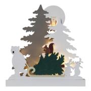 Forest Friends LED-dekorationslampe, bjørn m slæde
