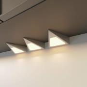 Prios Odia LED-underskabsbelysning, stål, 3 lk