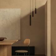 Audo hængelampe Tubulaire, bronzefarvet, aluminium, 3 lyskilder