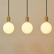 Tala Triple Pendel Lineær, metal, opal LED-glaslampe