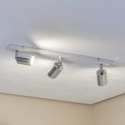 Loftslampe Tune II, hvid/krom, metal, 3-lys, E27