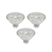 Prios LED-reflektor GU5.3 4.9W 500lm 36° klar 840 sæt med 3 stk