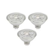 Prios LED-reflektor GU5.3 4.9W 500lm 36° klar 830 sæt med 3 stk