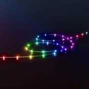 Twinkly Dots LED-lyskæde RGB, sort, IP20, 3m