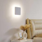 Lucande LED-væglampe Elrik, hvid, 22 cm høj, metal