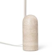 ferm LIVING Arum bordlampe, beige, marmor, stål, 50 cm